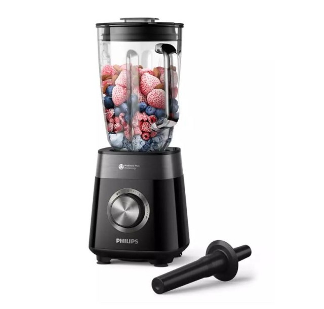 Блендер PHILIPS стаціонарний Series 5000, 1200Вт, чаша-2000мл, скло, чорний