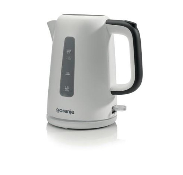 Електрочайник Gorenje 1.7л, Strix контроль, пластик, білий