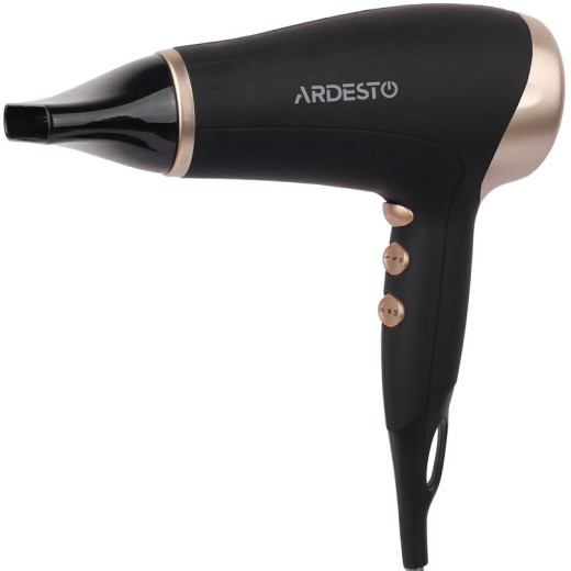 Фен Ardesto  Gemini HD-522, 1800-2200Вт, 2 швидкості, 3 темпер. режими , функція Cool Shot, чорний