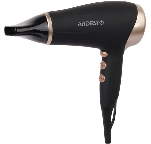 Фен Ardesto  Gemini HD-522, 1800-2200Вт, 2 швидкості, 3 темпер. режими , функція Cool Shot, чорний