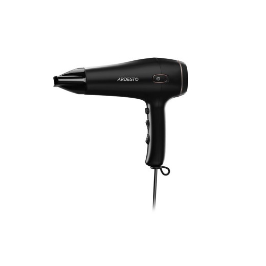 Фен Ardesto HD-Y210, 1750-2100Вт, 2 швидкості, 3темп.режими, авто.змотування шнура, чорний