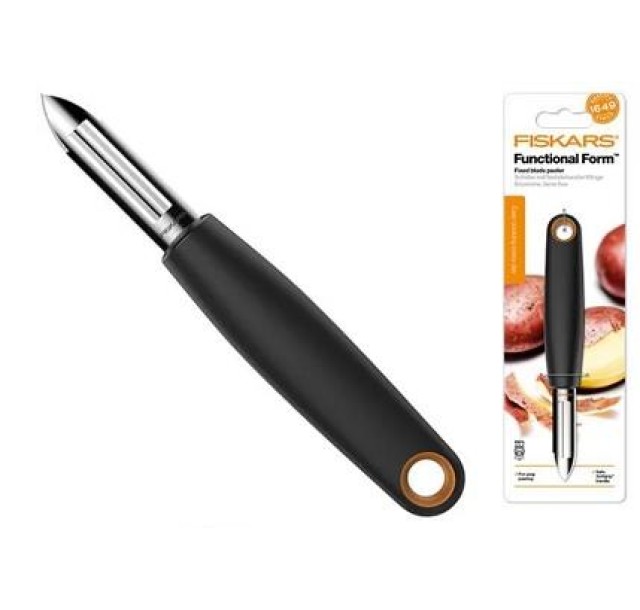 Овочечистка вертикальна Fiskars Functional Form, 26.7см, нержавіюча сталь, пластик, чорний