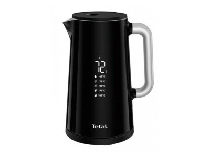 Електрочайник Tefal DIGITAL, 1.7л, LED дисплей, з подвійними стінками, глянець, чорний
