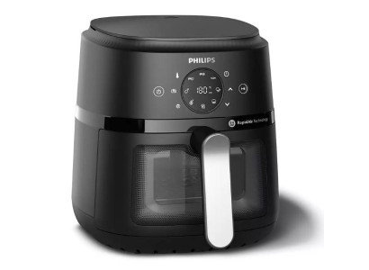 Мультипіч Philips Ovi digital, 1500Вт, чаша-4.2л, сенсорне керування, 13 авто. програм, віконце, пластик, чорний