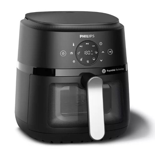 Мультипіч Philips Ovi digital, 1500Вт, чаша-4.2л, сенсорне керування, 13 авто. програм, віконце, пластик, чорний