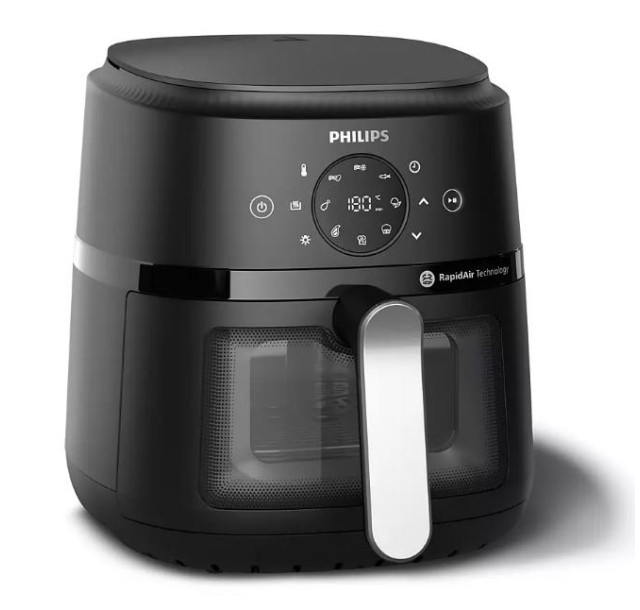 Мультипіч Philips Ovi digital, 1500Вт, чаша-4.2л, сенсорне керування, 13 авто. програм, віконце, пластик, чорний