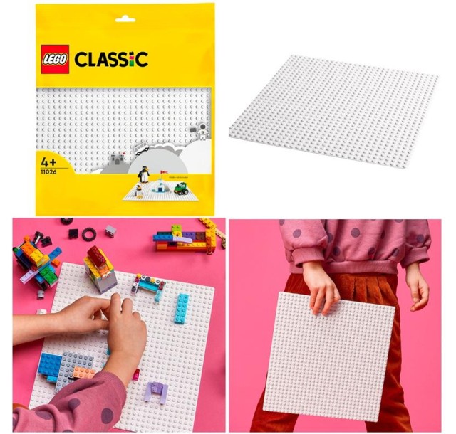 Конструктор LEGO Classic Базова пластина білого кольору