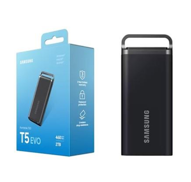 Портативний SSD Samsung 2TB USB 3.2 Gen 1 Type-C T5 EVO Shield