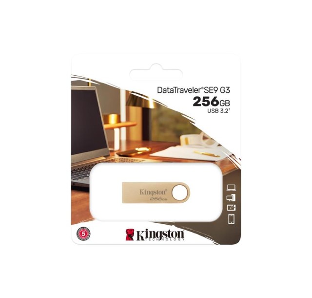 Накопичувач Kingston  256GB USB 3.2 Type-A Gen1 DT SE9 G3