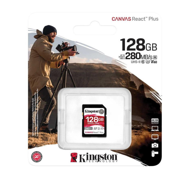 Карта пам'яті Kingston SD  128GB C10 UHS-II U3 R280/W100MB/s
