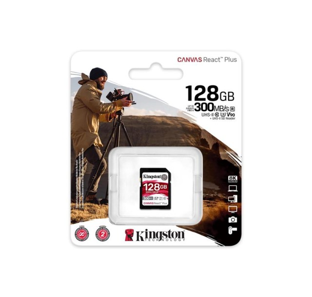 Карта пам'яті Kingston SD  128GB C10 UHS-II U3 R300/W260MB/s