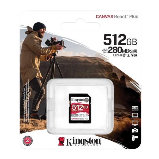 Карта пам'яті Kingston SD  512GB C10 UHS-II U3 R280/W150MB/s