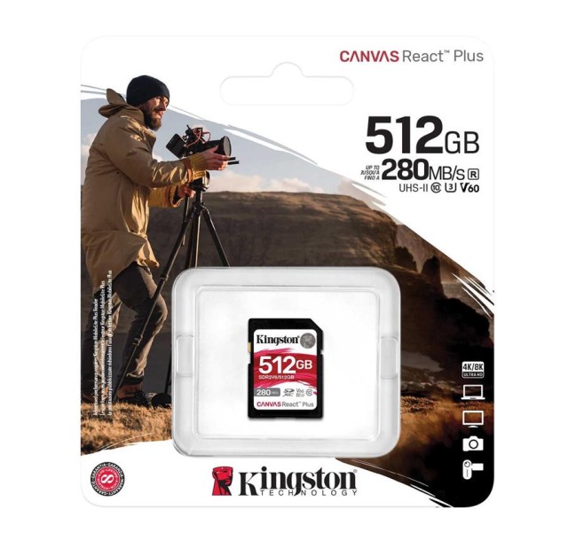 Карта пам'яті Kingston SD  512GB C10 UHS-II U3 R280/W150MB/s