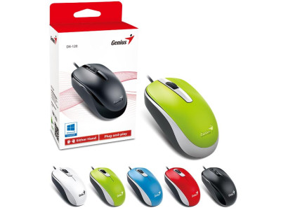 Миша Genius DX-120, USB-A, зелений