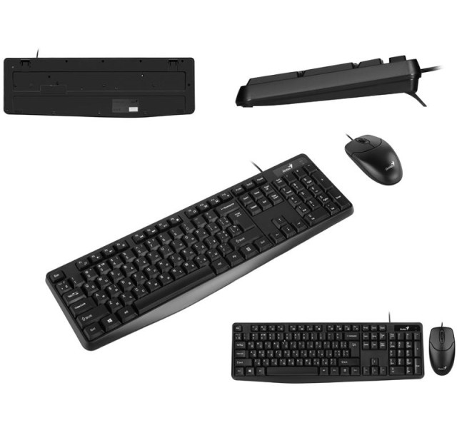 Комплект клавіатура та миша Genius KM-170, EN/UKR/RU, чорний