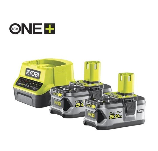 Набір акумулятора та зарядного пристрою ONE+ Ryobi RC18120-250 18В 2х5А·год ЗП 2А