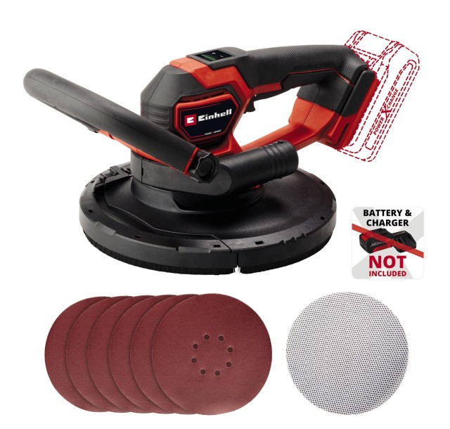 Шліфмашина для стін акумуляторна Einhell TP-DWS 18/225 Li, PXC, 18В, безщіткова, d225мм, 600-1200 об·хвхв, 2.36кг (без АКБ та ЗП)