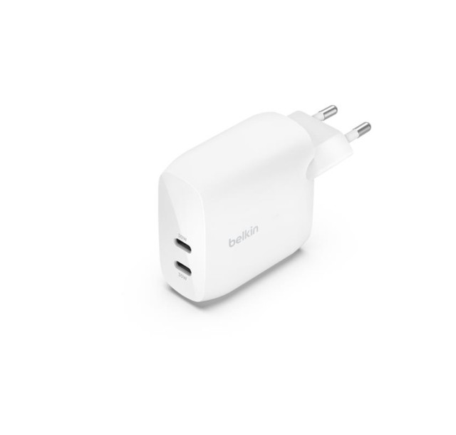 Зарядний пристрій мережевий Belkin 30Вт 2хUSB-С PD PPS, білий
