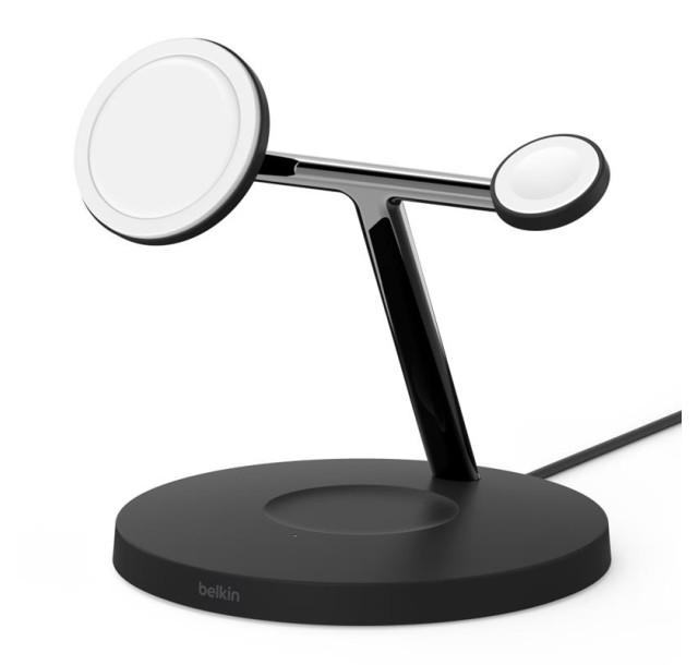 Зарядний пристрій бездротовий Belkin 3в1 MagSafe iPhone/Watch/AirPods Fast charger, чорний