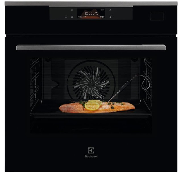 Духова шафа Electrolux електрична, 70л, А++, пара, дисплей, конвекція, ф-ція пароварки, телескопічні напрямні, чорний