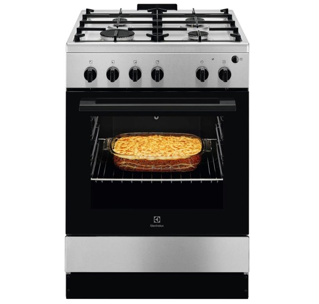 Плита Electrolux газова, 59л, 60x60см, чавун, нерж