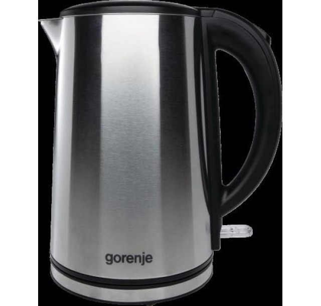 Електрочайник Gorenje, 1,5л, подвійні стінки, Strix контроль, нерж.