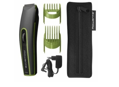 Машинка для стрижки Rowenta Nomad Sport Collection, акум., роторний мотор, насадок-2, кейс, сталь, чорно-зелений