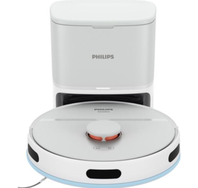 Робот-пилосос Philips Series 2000, h=40.3см, вологе прибирання, конт пил -0.25л, автон. робота до 130хв, НЕРА 11, білий