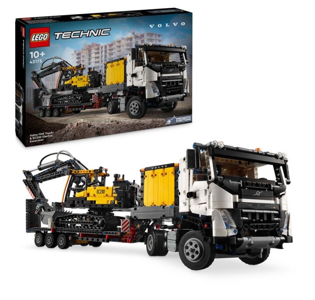 Конструктор LEGO Technic Вантажівка Volvo FMX і Електричний екскаватор EC230