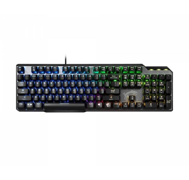 Клавіатура механічна MSI Vigor GK50 ELITE BW UA 104key, Kailh White, USB-A, EN/UKR/RU, RGB, білий