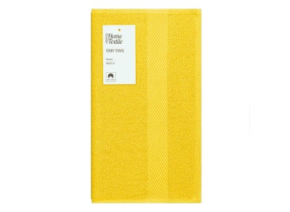 Рушник махровий Ardesto Essence 30х50см, 100% бавовна, жовтий