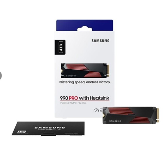 Накопичувач SSD Samsung M.2 4TB PCIe 4.0 990PRO + радіатор