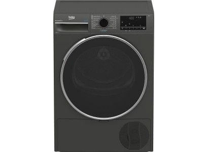 Сушильна машина Beko тепловий насос, 8кг, A++, 60см, дисплей, підсвітка барабану, сірий