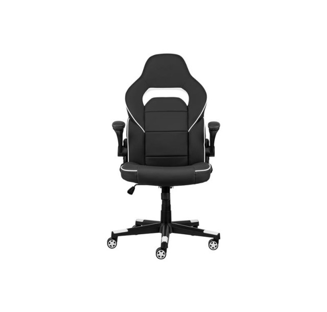 Крісло 2E GAMING HEBI, ПУ шкіра, Foldable Armrests, чорно-білий