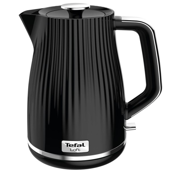 Електрочайник Tefal Loft 1.7л, Strix, пластик, чорний