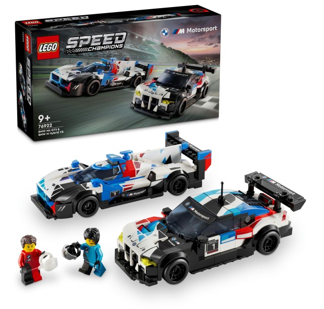 Конструктор LEGO Speed Champions Автомобілі для перегонів BMW M4 GT3 і BMW M Hybrid V8