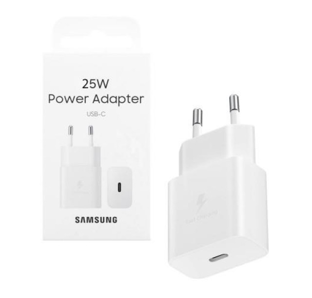 Зарядний пристрій мережевий Samsung 25Вт USB-С, білий