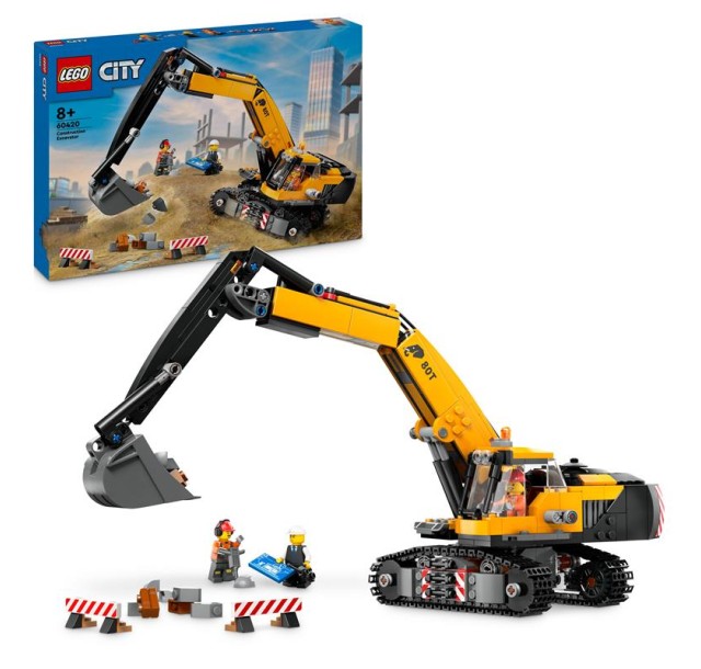 Конструктор LEGO City Жовтий будівельний екскаватор