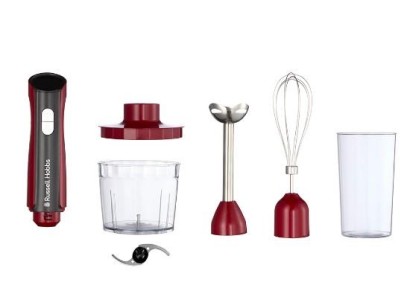 Блендер Russell Hobbs заглибний Desire Red, 500Вт, чаша-500мл, вінчик, міні-подріб., червоний