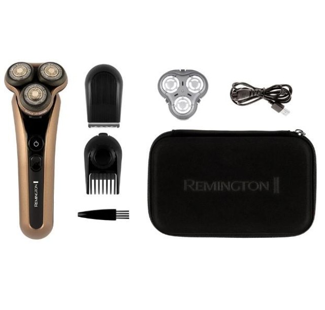 Бритва електр. Remington X9 Limitless X,  бритв.головок-3, от сети, сух.+волог., тример, водонепрон., швид. зарядка, чорно-коричн.