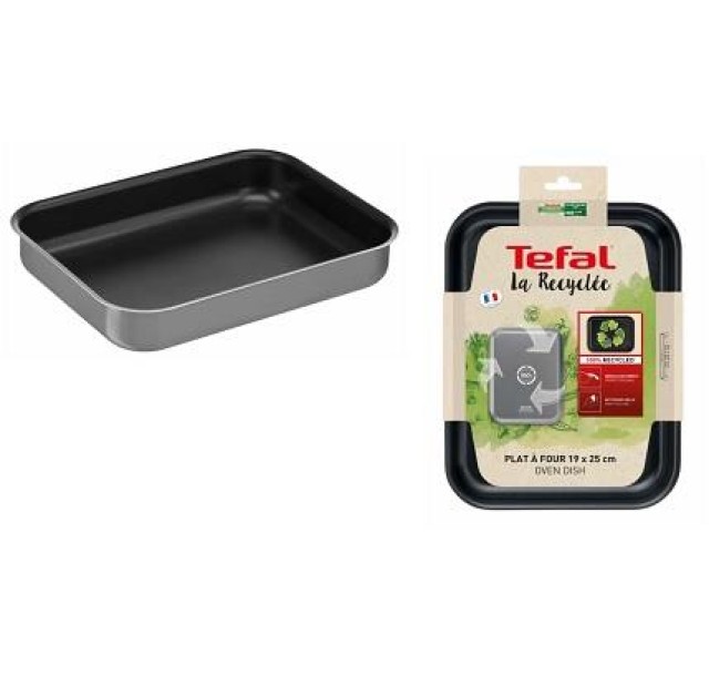 Форма для запікання Tefal La Recyclee, прямокутна, 19x25см, алюміній, чорний
