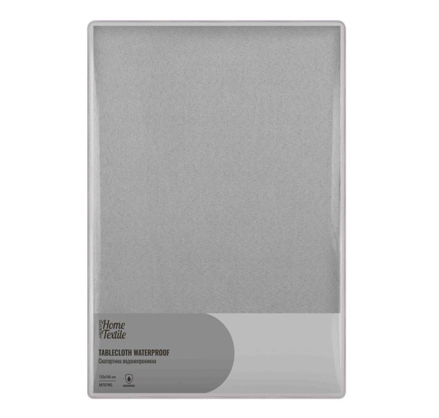 Скатертина Ardesto Waterproof 120х140см, 100% поліестер, сірий