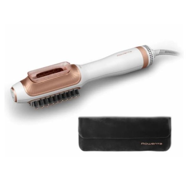 Фен-щітка Rowenta Reverso Dry&Brush 2в1, 1200Вт, 3 режими, іоніз-я, хол. обдув, насадок-2, кераміка, біло-золотистий