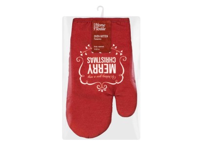 Рукавичка Ardesto Happy Holidays 17х28см, 90% поліестер, 10% бавовна, червоний