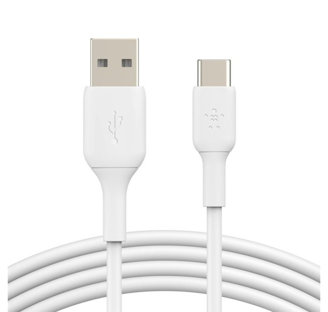 Кабель USB-A > USB-C заряджання/синхронізації Belkin 1м, Type-C, PVC, білий