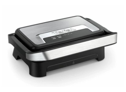 Гриль Tefal прижимний Inicio Compact 1000Вт, темп. режимів-1, алюміній, чорно-срібний