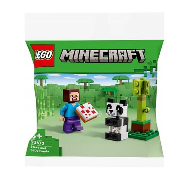 Конструктор LEGO recruitment Minecraft Стів і малюк-панда