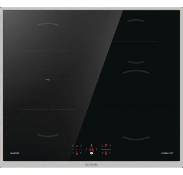 Варильна поверхня Gorenje індукційна, 60см, Bridge, TouchControl, PowerBoost, чорний