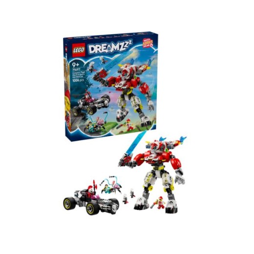 Конструктор LEGO DREAMZzz Робот-тигр Купера та Хот-род авто Зеро
