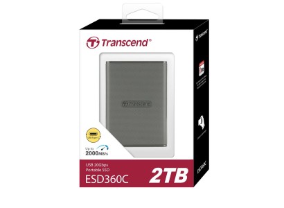 Портативний SSD Transcend 2TB USB 3.2 Gen 2x2 Type-C ESD360C Сірий